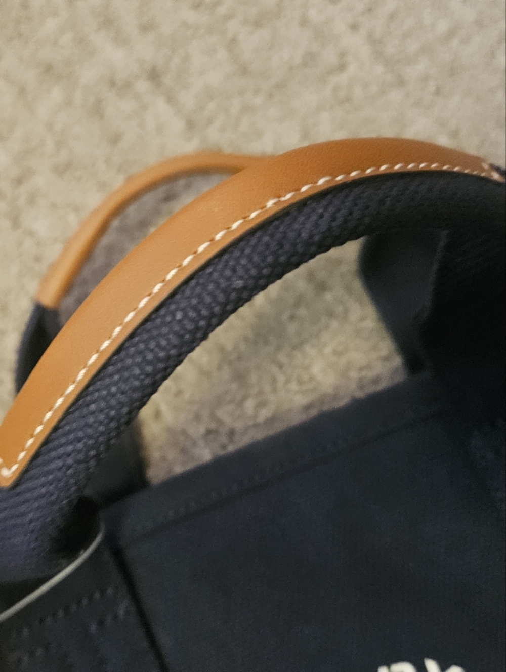 Tory Burch Canvas Midnight Blue Navy Mercer tote - Picture 3 of 11